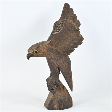 Hand Carved Folk Art Eagle