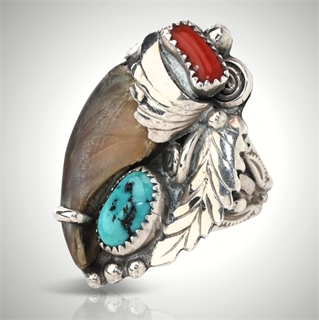 Richard Begay Navajo 'Claw' Ring, Size 10.5