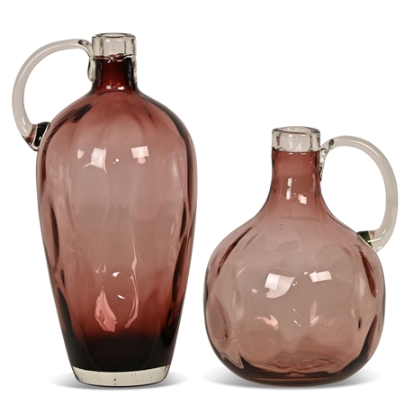 Mid-Century Amethyst Decanters