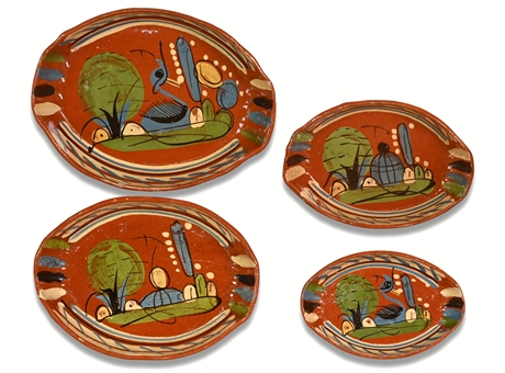 Vintage Hand Painted Tlaquepaque Nesting Bowls