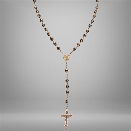 Vintage Encased Glass Bead Rosary