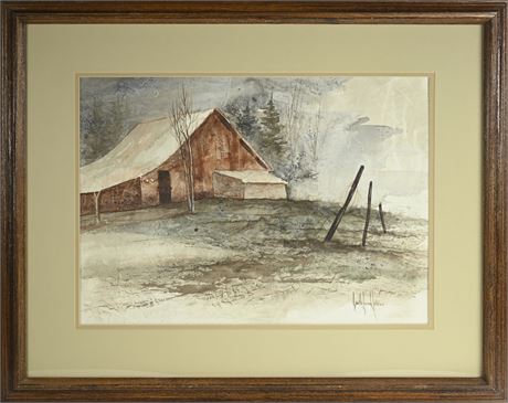"The Old Red Barn" by Lynette Leone Watkins