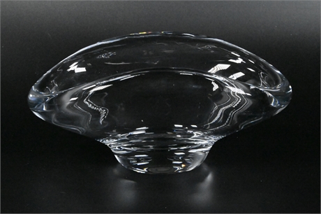 American Vintage Heavy Hand Molded Crystal Glass Clear Art Glass Bowl Fostoria