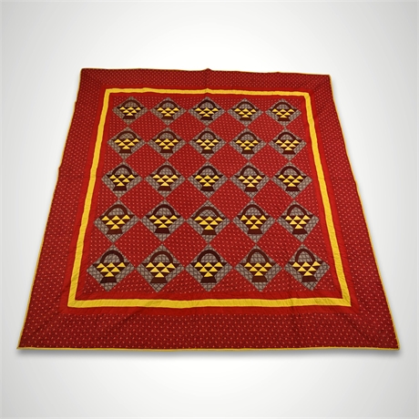 Antique Pennsylvania Basket Pattern Quilt, c. 1880–1900
