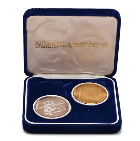 Mescalero Apache Reservation 999 Silver Medallion Set