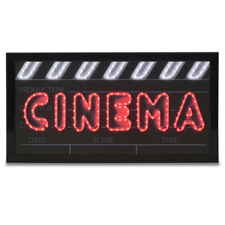 Lighted 'Cinema' Sign