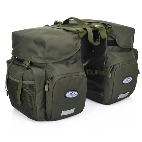 Inoxto 521 Large Bicycle Rear Rack Bag – 600D Nylon, Army Green