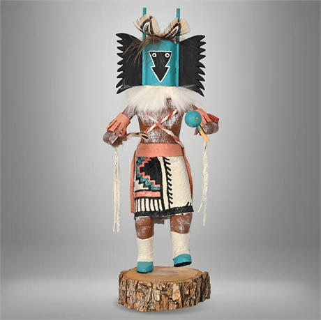 Crow Mother Kachina by M.A. Brody — Hand-Carved, Signed, Mixed Media