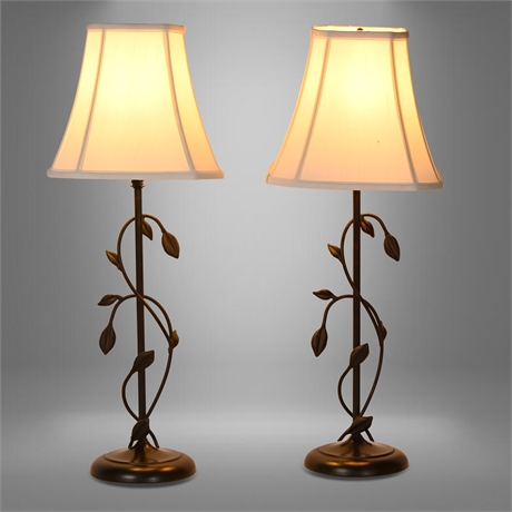Pair Iron Table Lamps