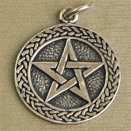 Sterling Celtic Knot Pentagram Pendant