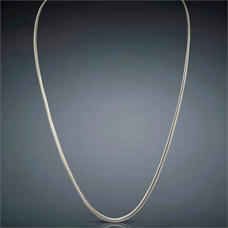 24" 3 mm Sterling Silver Snake Chain