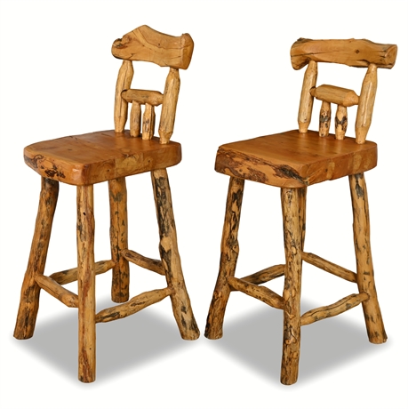 Rustic Mesquite Stools