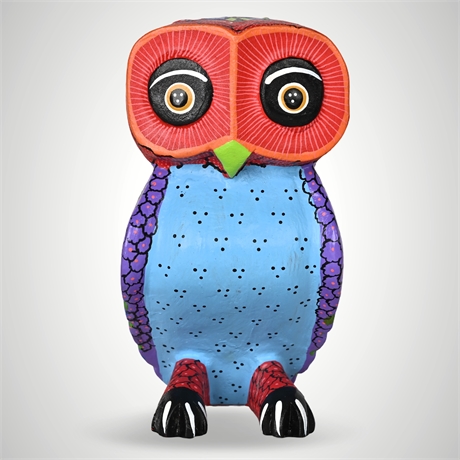 Oaxacan Alebrije Owl by Jesús Hernández – Signed Copal Wood