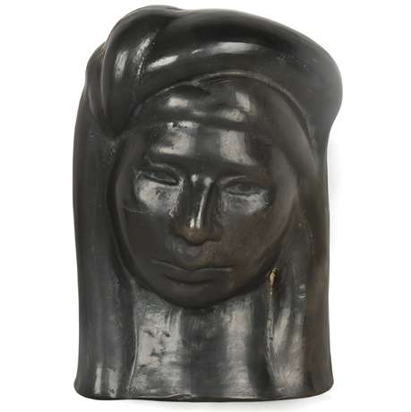 Black on Black Oaxaca Bust Sculpture