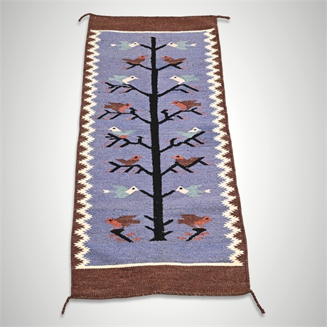 Vintage Tree of Life Bird Rug 62x29