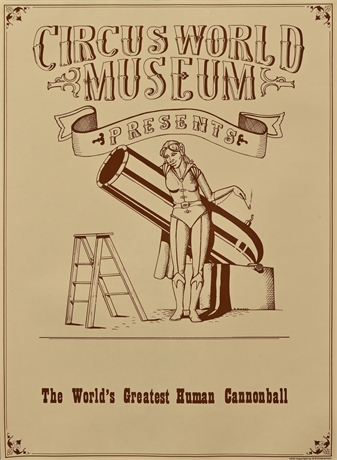 Circus World Museum-World's Greatest Human Cannonball Poster