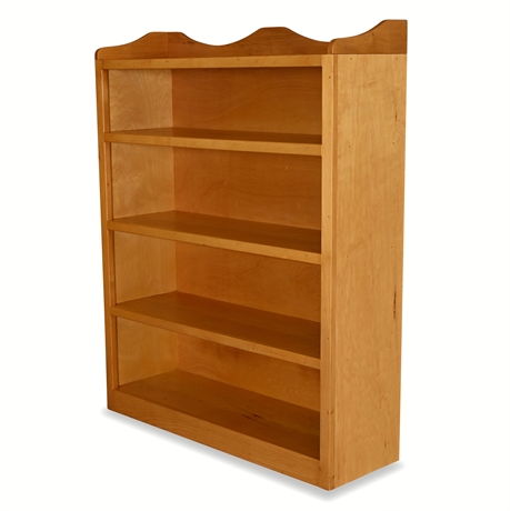 Handcrafted Solid Maple Bookcase — 5 Fixed Shelves, 48” Tall