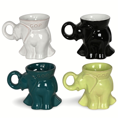 Frankoma Republican Elephant Mugs (1996-1999)