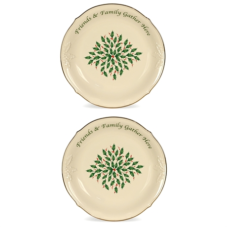 Lenox 12" 'Friends and Family Gather Here' Platters