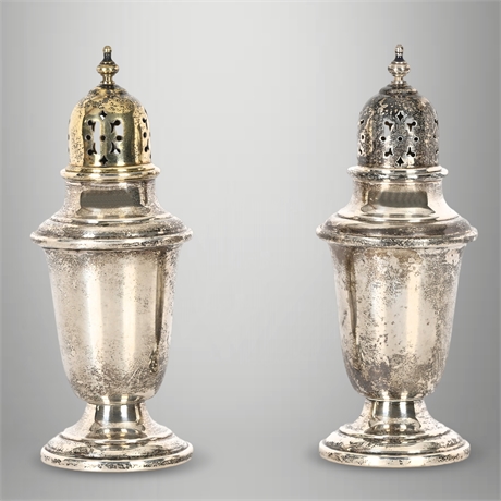 Gorham Sterling Silver Salt & Pepper Shakers, Pattern 758, Screw Tops