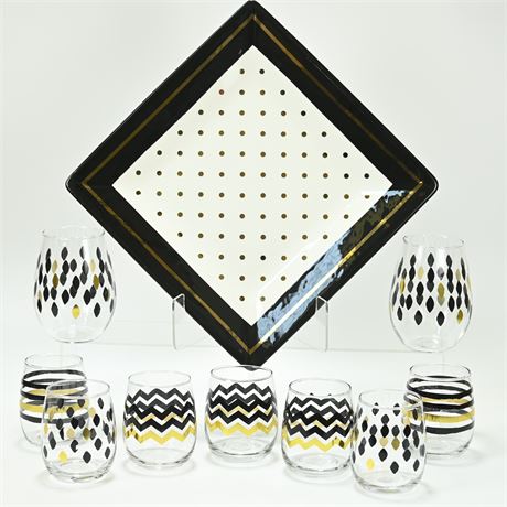 Black and Gold Drinkware