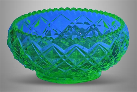 Vintage Imperial Glass Little Jewel Diamond Block Sawtooth Bowl