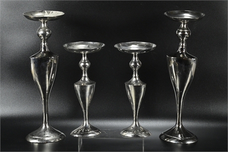 Silver Toned Candle Sticks
