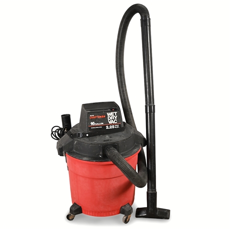 Craftsman 16-Gallon Wet/Dry Vac w/ Attachments – Model 113.178081