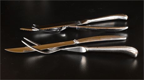 (2) Mid-Century Carving Sets