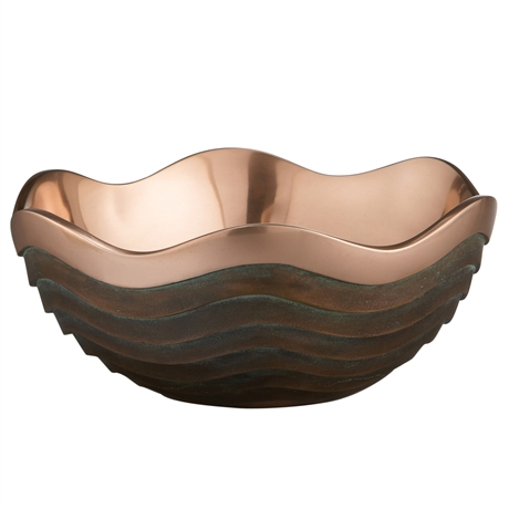 Nambe Copper Canyon Metal Bowl MT0141 — 10" Lisa Smith Design