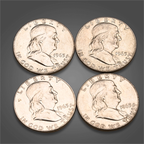 1963 Franklin Half Silver Dollars