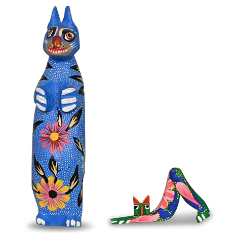 Oaxacan Folk Art Alebrije Cats