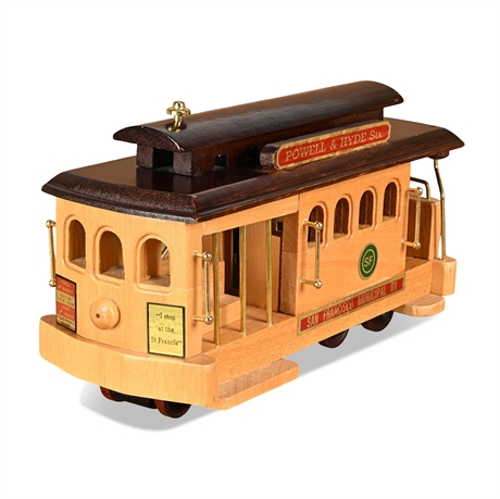 San Francisco Music Box Co. Powell & Hyde Cable Car Wooden Music Box
