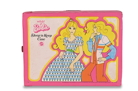 Vintage 1974 Barbie Sleep 'N Keep Case Pink Mod Fold Out Bedroom Play Set