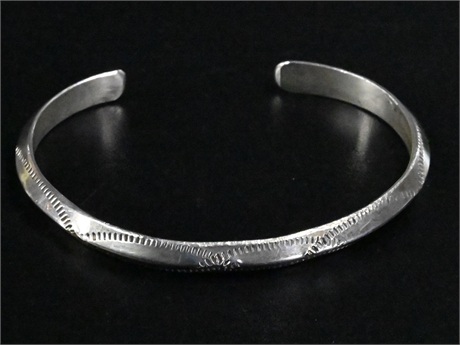 Sterling Silver Hand Stamped Bracelet