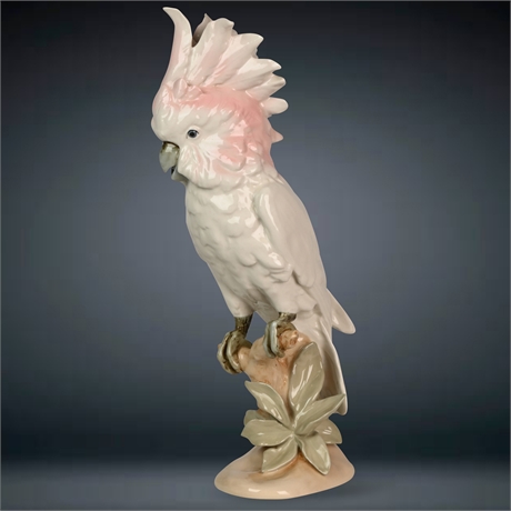15" Royal Dux Cockatoo Sculpture