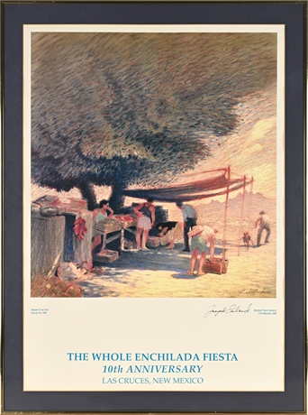 'The Whole Enchilada Fiesta' 1990 Joseph Ireland Signed Poster