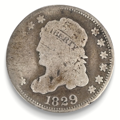 1829 Capped Bust Half Dime