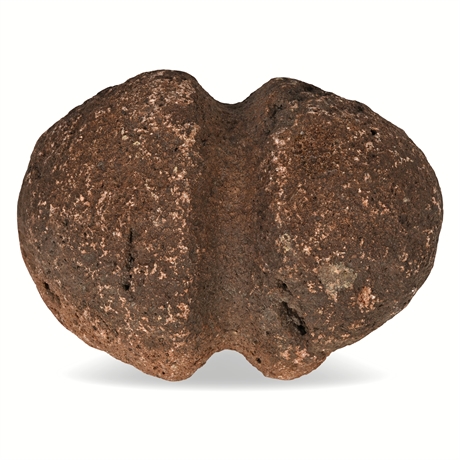 Grooved Stone Object – Double-Lobed Form, 1 lb 7.8 oz, Possible Hafted Tool