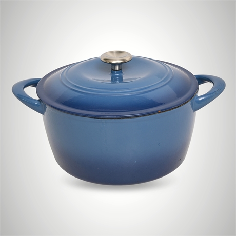 Enameled Cast Iron 6.2L Dutch Oven Blue Ombre with Lid