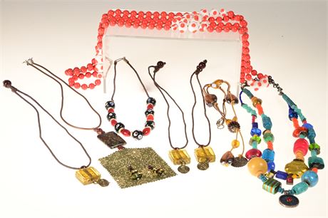 Blown Glass Necklace and Accessories