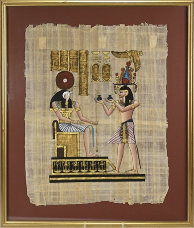 Egyptian Painting on Papyrus Paper