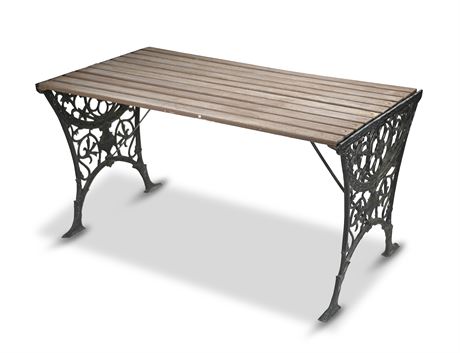 Iron Side Slatted Table