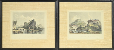 Vintage Colorized Chinese Prints