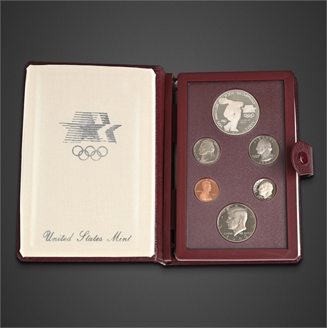 1983 U.S. Mint Olympic Prestige Set — Six-Coin Proof Set with Silver Dollar