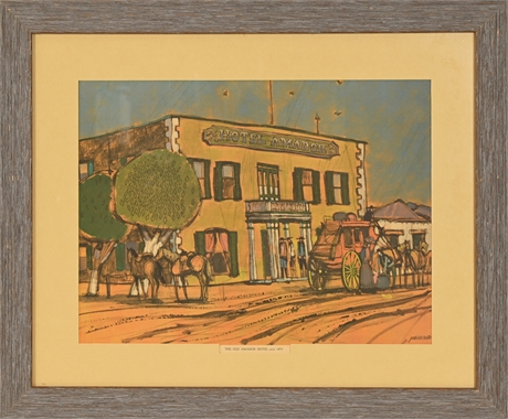 'The Old Amador Hotel' by Frederick Carter, Circa 1873