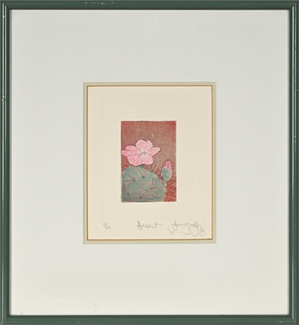 Douglas E. Taylor Desert Limited Edition Etching (9/50, 1986)