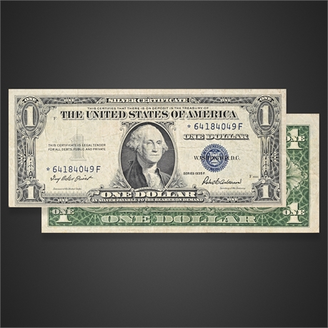 Series 1935F $1 Silver Certificate – Priest/Anderson