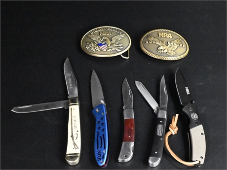 NRA Golden Eagles Pocket Knives