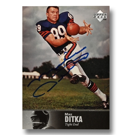 mike ditka signed football